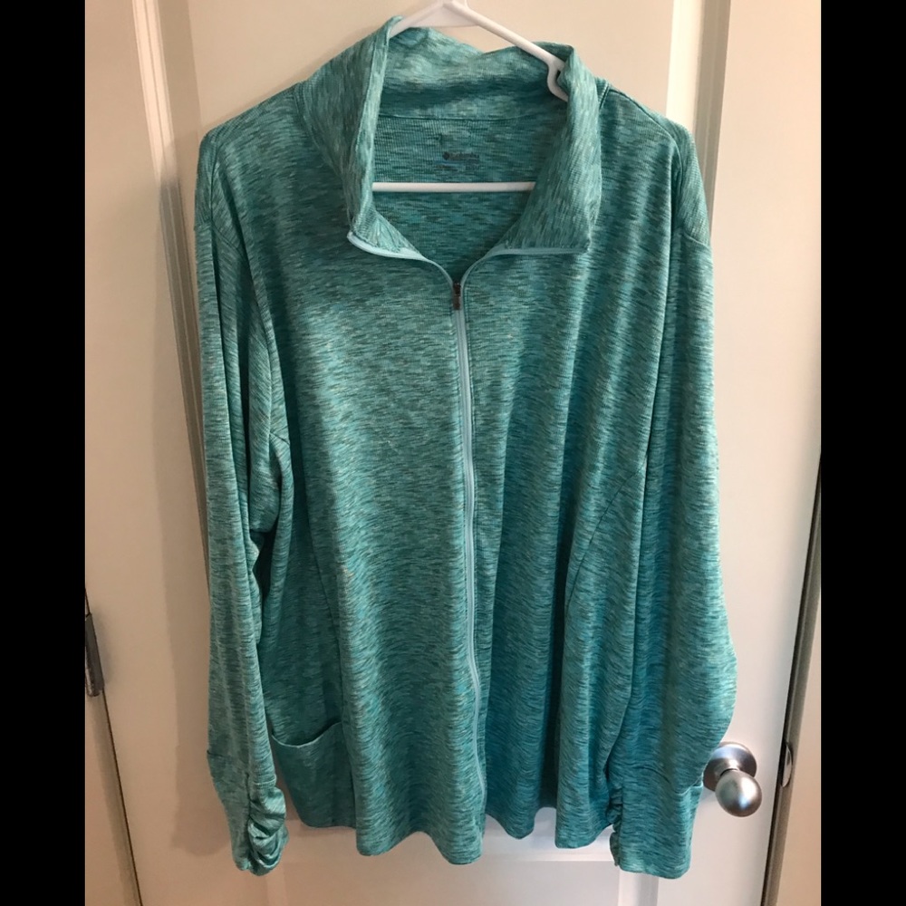 Columbia Plus Size Full Zip Long Sleeve Shirt